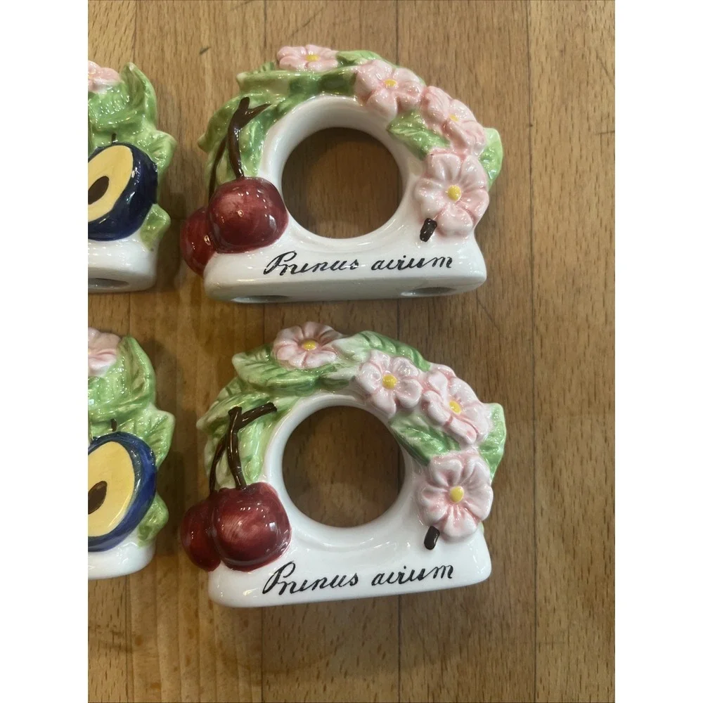 Villeroy & Boch Napkin Rings French Garden Set Of 8 Vintage Table Decor Tea